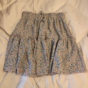 White and pink flower skirt